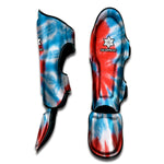 Orange And Blue Tie Dye Print Muay Thai Shin Guard