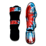 Orange And Blue Tie Dye Print Muay Thai Shin Guard
