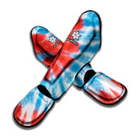 Orange And Blue Tie Dye Print Muay Thai Shin Guard