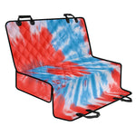Orange And Blue Tie Dye Print Pet Car Back Seat Cover