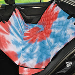 Orange And Blue Tie Dye Print Pet Car Back Seat Cover