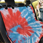 Orange And Blue Tie Dye Print Pet Car Back Seat Cover