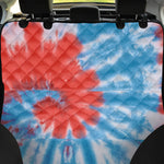Orange And Blue Tie Dye Print Pet Car Back Seat Cover