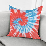 Orange And Blue Tie Dye Print Pillow Cover