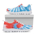 Orange And Blue Tie Dye Print White Running Shoes