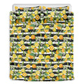 Orange And Lemon Striped Pattern Print Duvet Cover Bedding Set