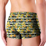 Orange And Lemon Striped Pattern Print Men's Boxer Briefs