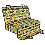 Orange And Lemon Striped Pattern Print Pet Car Back Seat Cover