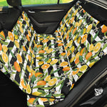 Orange And Lemon Striped Pattern Print Pet Car Back Seat Cover