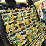 Orange And Lemon Striped Pattern Print Pet Car Back Seat Cover