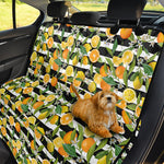 Orange And Lemon Striped Pattern Print Pet Car Back Seat Cover