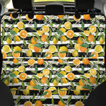 Orange And Lemon Striped Pattern Print Pet Car Back Seat Cover