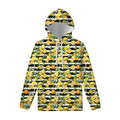 Orange And Lemon Striped Pattern Print Pullover Hoodie
