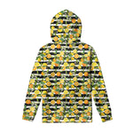 Orange And Lemon Striped Pattern Print Pullover Hoodie