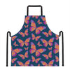 Orange And Purple Butterfly Print Apron