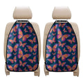 Orange And Purple Butterfly Print Car Seat Organizers