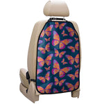 Orange And Purple Butterfly Print Car Seat Organizers