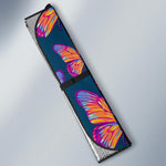 Orange And Purple Butterfly Print Car Sun Shade GearFrost