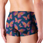 Orange And Purple Butterfly Print Men's Boxer Briefs