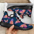 Orange And Purple Butterfly Print Mesh Knit Shoes