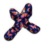 Orange And Purple Butterfly Print Muay Thai Shin Guard