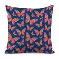 Orange And Purple Butterfly Print Pillow Cover