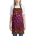 Orange And Purple Leopard Print Apron