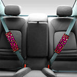 Orange And Purple Leopard Print Car Seat Belt Covers