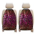 Orange And Purple Leopard Print Car Seat Organizers
