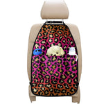 Orange And Purple Leopard Print Car Seat Organizers