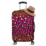 Orange And Purple Leopard Print Luggage Cover