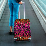 Orange And Purple Leopard Print Luggage Cover