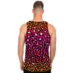 Orange And Purple Leopard Print Men's Tank Top