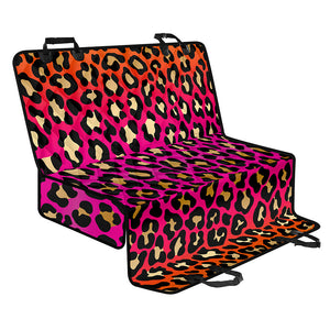 Orange And Purple Leopard Print Pet Car Back Seat Cover