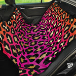 Orange And Purple Leopard Print Pet Car Back Seat Cover