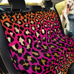 Orange And Purple Leopard Print Pet Car Back Seat Cover