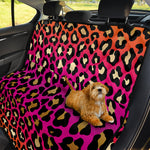 Orange And Purple Leopard Print Pet Car Back Seat Cover