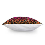 Orange And Purple Leopard Print Pillow Cover