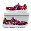 Orange And Purple Leopard Print White Sneakers