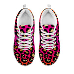 Orange And Purple Leopard Print White Sneakers