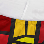 Orange And Red Stained Glass Cross Print Sofa Cover