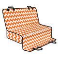 Orange And White Chevron Pattern Print Pet Car Back Seat Cover
