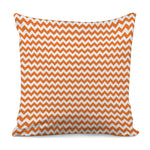 Orange And White Chevron Pattern Print Pillow Cover