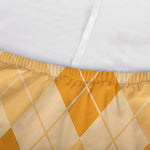 Orange Argyle Pattern Print Sofa Cover