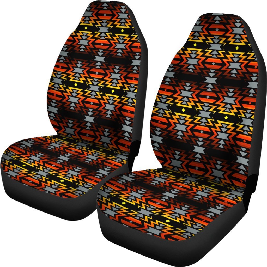 Orange Aztec Native American Universal Fit Car Seat Covers GearFrost
