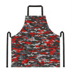 Orange Black And Grey Camouflage Print Apron