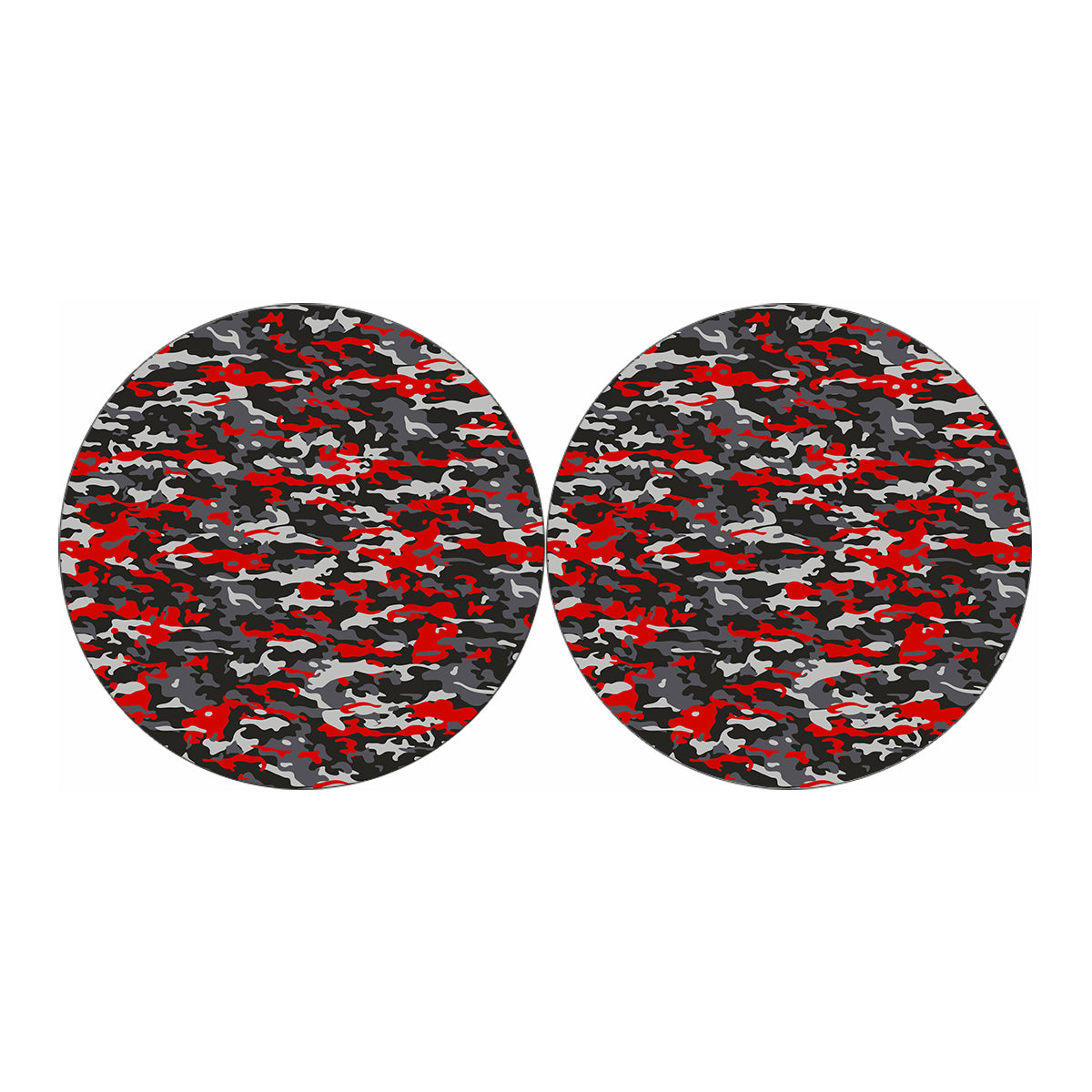 Orange Black And Grey Camouflage Print Car Coasters