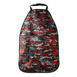 Orange Black And Grey Camouflage Print Car Seat Organizers