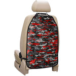 Orange Black And Grey Camouflage Print Car Seat Organizers