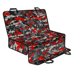 Orange Black And Grey Camouflage Print Pet Car Back Seat Cover